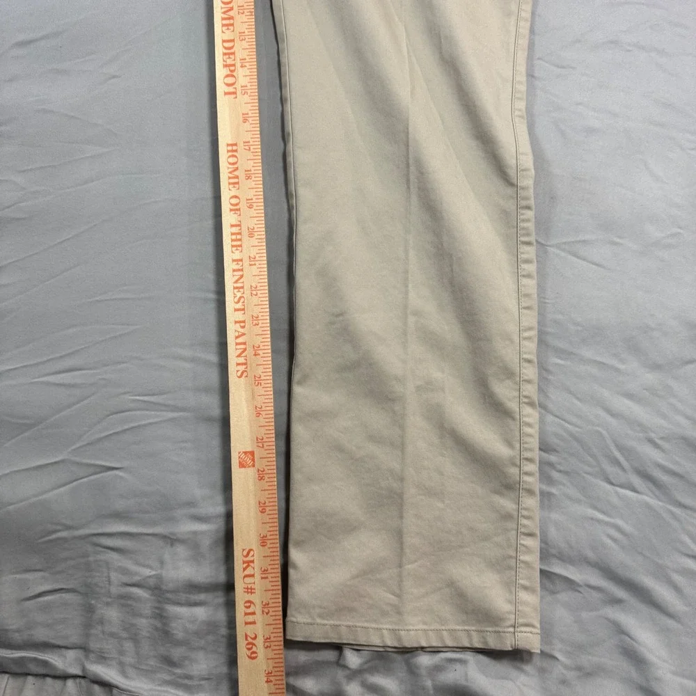 Peter Millar Crown Comfort Chino Pant Mens 38x33 Khaki Tan Flat Front Preppy